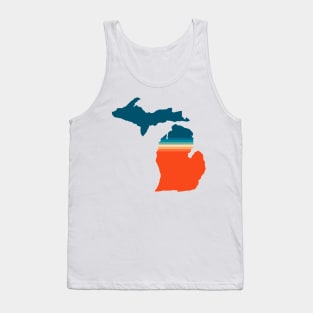 Michigan State Retro Map Tank Top